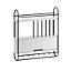 Decortie Holi Modern Kitchen Wall Shelf Unit with Metal Hangers White H 86.6