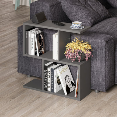 Decortie Homemania Modern Side End Coffee Table Anthracite Grey Multipurpose  H 60cm 5 Tier