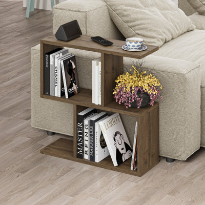 Decortie Homemania Modern Side End Coffee Table Dark Oak Effect ...