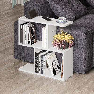 Decortie Homemania Modern Side End Coffee Table White Multipurpose  H 60cm 5 Tier