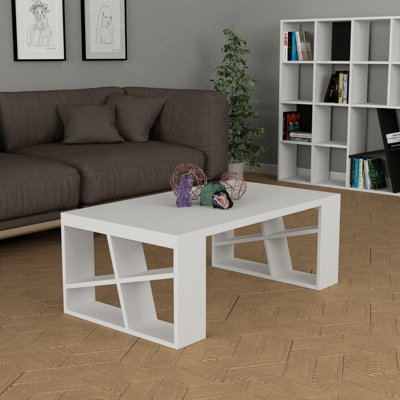 Decortie Honey Modern Coffee Table White Multipurpose  H 40cm