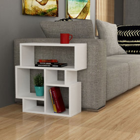 Decortie Karma Modern Side End Table White Multipurpose With Creativeness  H 60.5cm