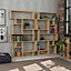 Decortie Karmato Modern Bookcase Display Unit Natural Oak Effect Tall 168.5cm