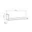 Decortie L Shape Modern Floating Shelf Anthracite Grey 14cm Short