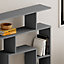 Decortie Labirent Modern Bookcase Display Unit Room Separator Anthracite Grey Medium 129cm