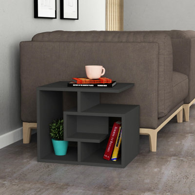 Decortie Labirent Modern Coffee Table Anthracite Grey Multipurpose  H 45cm