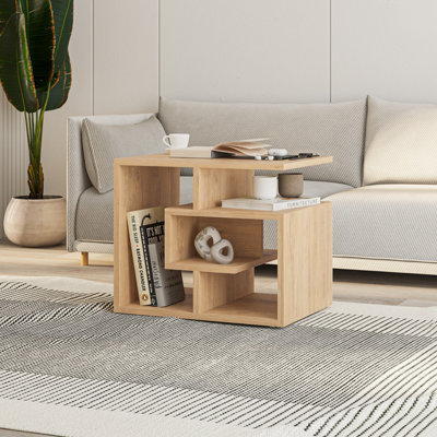 Decortie Labirent Modern Coffee Table Oak Multipurpose  H 45cm