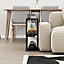 Decortie Lazena Modern Side End Coffee Table Black Multipurpose  H 55.4cm 3 Tier