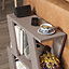 Decortie Lazena Modern Side End Coffee Table Mocha Grey Multipurpose  H 55.4cm 3 Tier