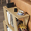 Decortie Lazena Modern Side End Coffee Table Oak Multipurpose  H 55.4cm 3 Tier