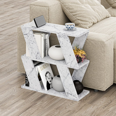 3 tier marble store side table