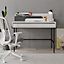 Decortie Leila Modern Desk White Anthracite Grey Multipurpose Study Modern Desk Width 110cm