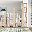 Decortie Lift Separator Modern Bookcase Display Unit Room Separator Natural Oak Effect Tall 151cm