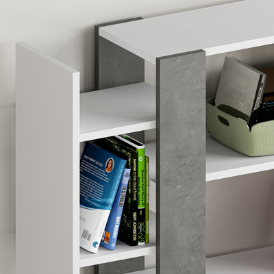 Decortie Lift Tall Modern Bookcase Display Unit 5 Tiers Freestanding ...