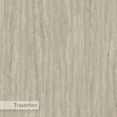 Decortie Lonie Modern Bedside Table Travertine 34cm Width Bedroom Furniture