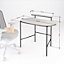 Decortie Loub Modern Desk Anthracite Grey With Monitor Stand  Width 100cm