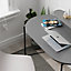 Decortie Loub Modern Desk Anthracite Grey With Monitor Stand  Width 100cm