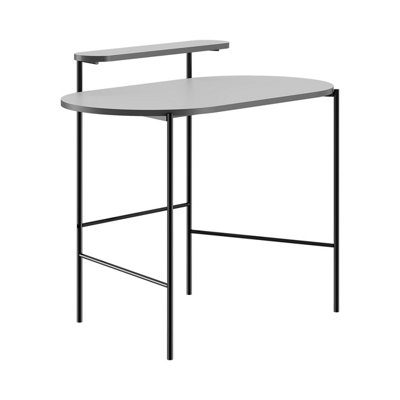 Decortie Loub Modern Desk White With Monitor Stand  Width 100cm