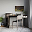 Decortie Loyd Study Desk Dark Coffee Mocha Grey With Drawer And Bookshelves Width 141cm