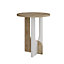 Decortie Luna Modern Side End Table Oak White Multipurpose With Creativeness  H 47cm