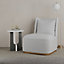 Decortie Luna Modern Side End Table White Anthracite Grey Multipurpose With Creativeness  H 47cm