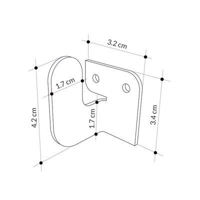 Decortie Modern Hary Unique Metal Triple Hooks for Hanging Set of