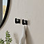 Decortie Luxa Modern Metal Single Hanger, 1-Piece Wall Mounted Coat Hook, Waterproof Material, Unique Design, Black
