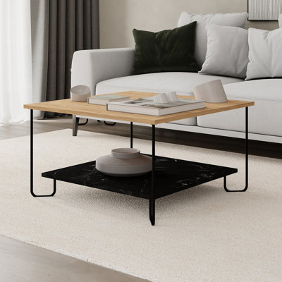 Decortie Marbo Modern Coffee Table Oak Lotus Multipurpose  H 45cm