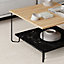 Decortie Marbo Modern Coffee Table Oak Lotus Multipurpose  H 45cm