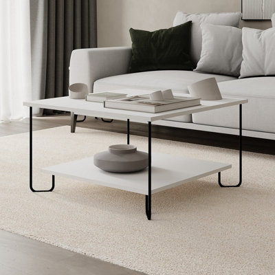 Decortie Marbo Modern Coffee Table White White Multipurpose  H 45cm