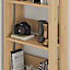 Decortie Massimo Modern Bookcase Display Unit Oak Oak Tall 155cm