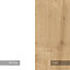 Decortie Massimo Modern Bookcase Display Unit White Natural Oak Effect Tall 155cm
