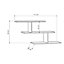 Decortie Misi Wall Mounted Modern Bookcase Display Unit White W 104cm Wide