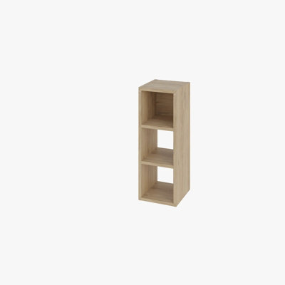 Decortie Modern Combayn 3 Cube Small Low Standing Book Shelf ...