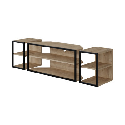 Decortie Modern Echo TV Unit Set for TVs up to 43 Inches with 2 Storage ...