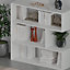 Decortie Molly Modern Bookcase Display Unit No.1 White Short 89cm