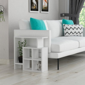 Decortie Mondri Modern Side End Table White Multipurpose With Creativeness  H 57cm