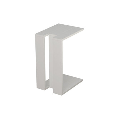 Decortie Muju Modern C Shape Table White Multipurpose  H 57cm