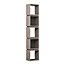 Decortie Multi Modern Bookcase Display Unit Mocha Grey Anthracite Grey Tall 167cm