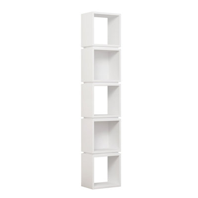 Decortie Multi Modern Bookcase Display Unit White Tall 167cm