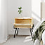 Decortie Naive Modern Bedside Table Oak 48cm Width Bedroom Furniture