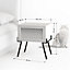 Decortie Naive Modern Bedside Table White 48cm Width Bedroom Furniture