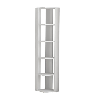 White corner online bookcase unit