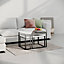 Decortie Ohlady Modern Coffee Table White Anthracite Grey Multipurpose  H 41.8cm