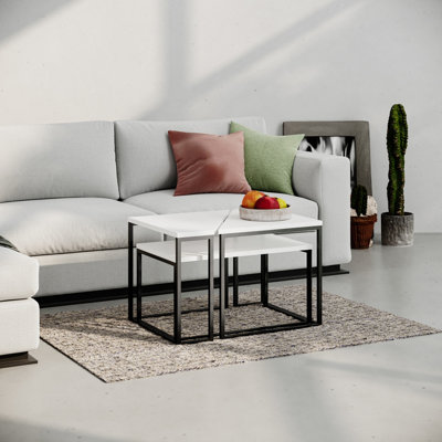 Decortie Ohlady Modern Coffee Table White - White Multipurpose  H 41.8cm