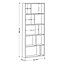 Decortie Onda Modern Bookcase Display Unit White Tall 166cm