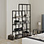 Decortie Pal Modern Bookcase Display Unit Room Separator Anthracite Grey Tall 178cm