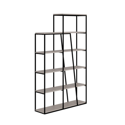 Decortie Pal Modern Bookcase Display Unit Room Separator Mocha Grey Tall 178cm