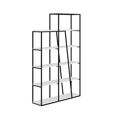 Decortie Pal Modern Bookcase Display Unit Room Separator White Tall 178cm