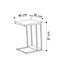 Decortie Pal Modern C Shape Side End Table Anthracite Grey Multipurpose With Creativeness  H 57cm